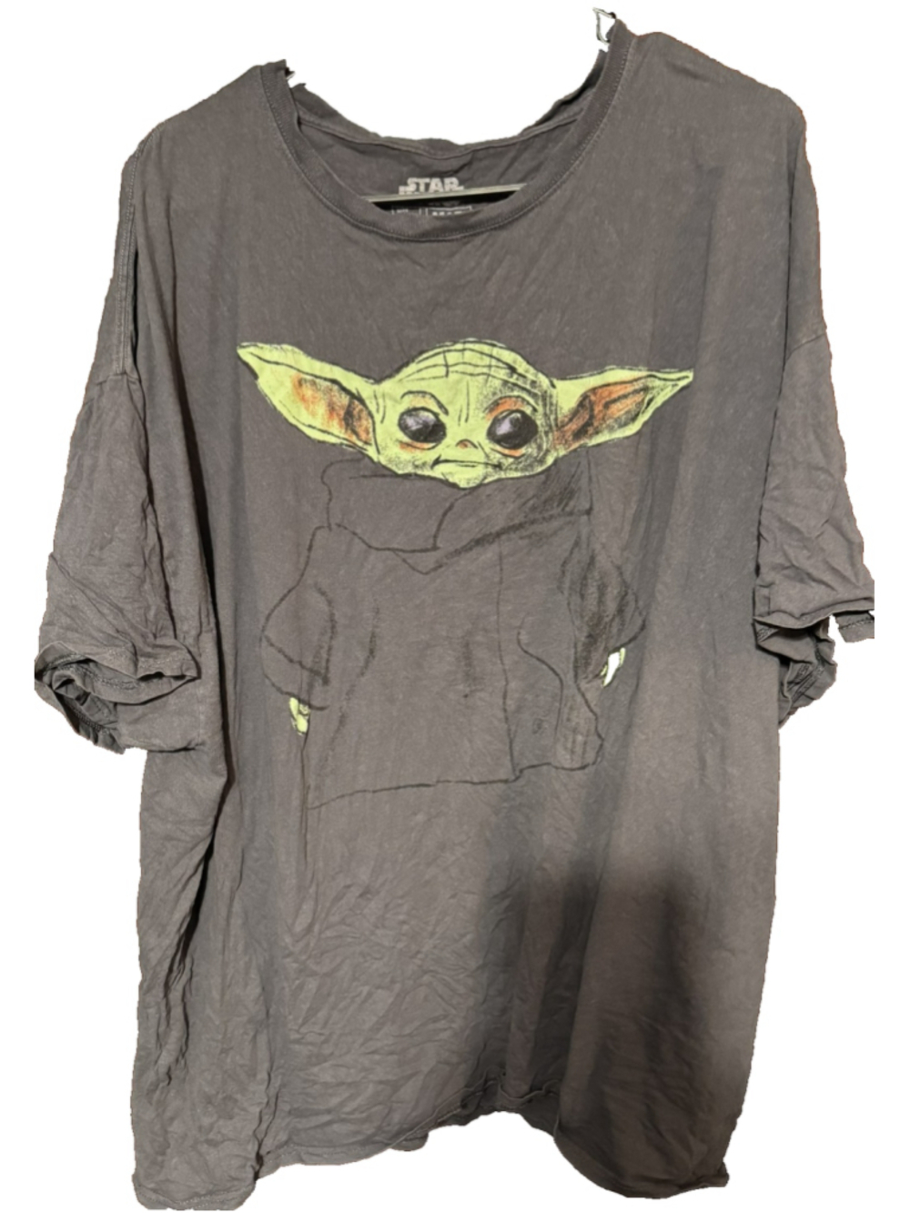 Star Wars Mandalorian Baby Yoda T-Shirt Men's Size 3XL Gray